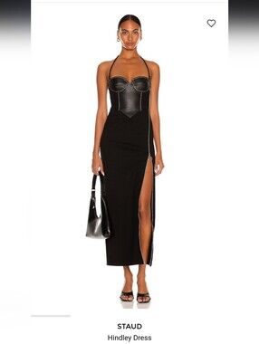 STAUD Hindley Dress with High Thigh Slit